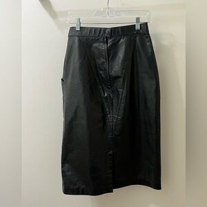 VTG Black Leather Skirt